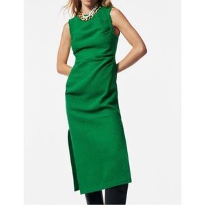 Zara green dress nwt
